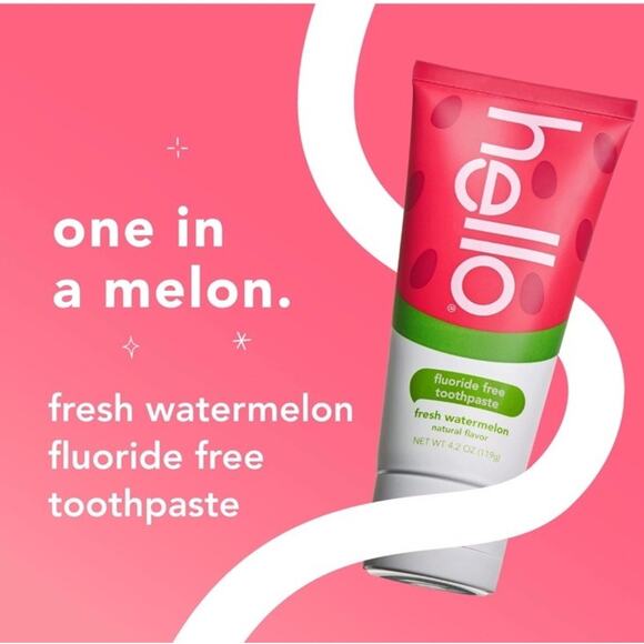 (3 pack) hello Fresh Watermelon Fluoride Free Kids Toothpaste, 4.2 Oz Tube - Picture 4 of 7